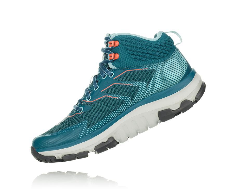 Hoka One One Toa Gore-Tex Vandringsskor Dam - Turkos - HZUEF-9207